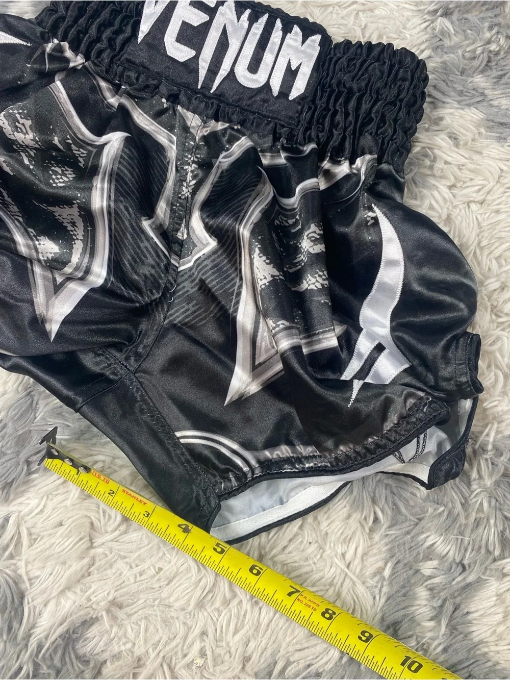 Venum Classic Muay Thai Shorts - Black/White Small Unisex Thailand